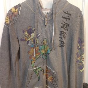 Yag couture Sweatshirt Zip Hoodie Jacket Med